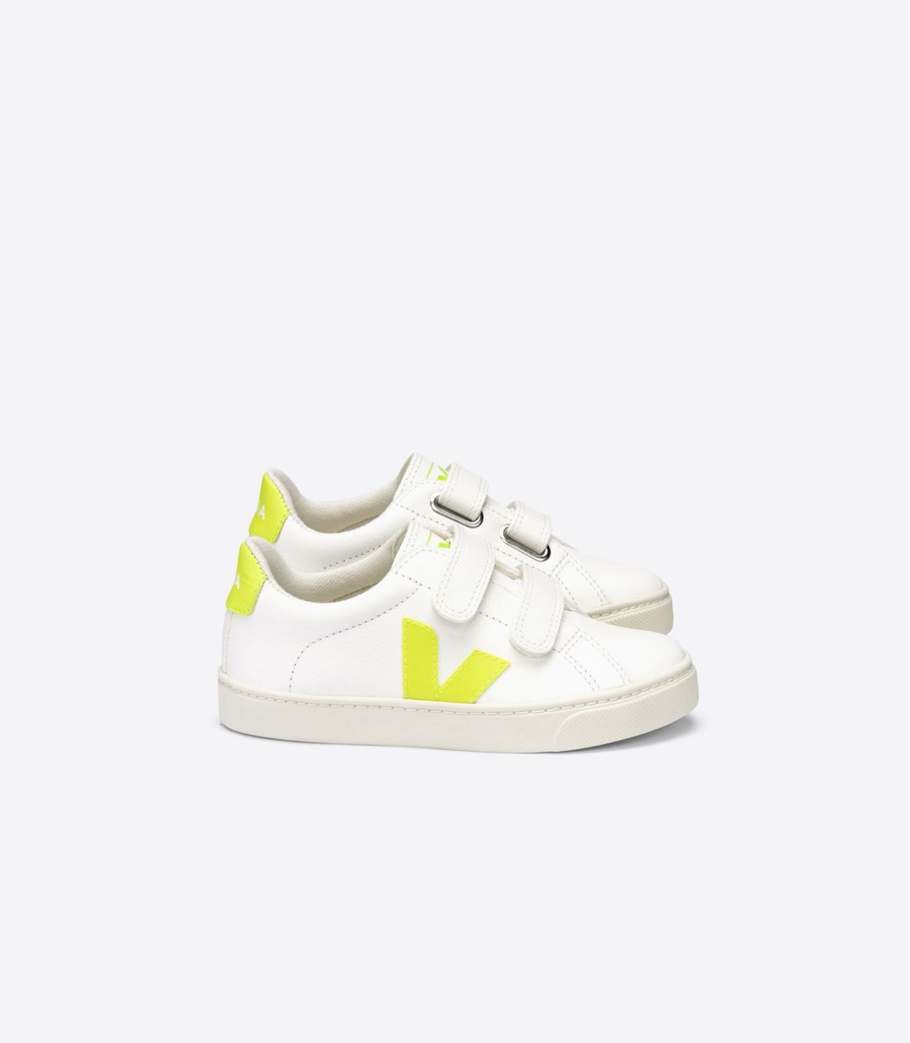 Veja Trainers Kids White - Esplar Velcro Chromefree - STFR-34905